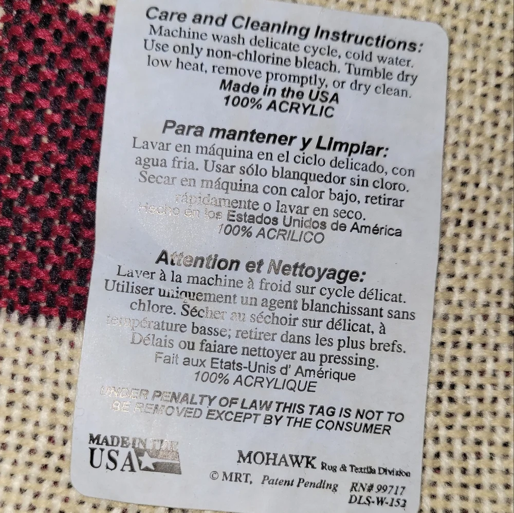St Luke 2:11 Christmas Throw Blanket Burgandy Cream Religious 54